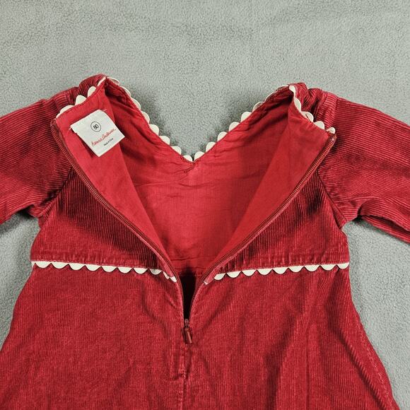 Hanna Andersson Dress Size 80 US 18-24 Month Red Corduroy Holiday Christmas - Picture 8 of 11